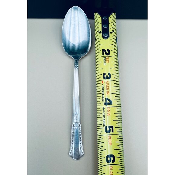 Set Of 8 International Silver Rogers 1940 TREASURE Silverplate Tea Spoons - Picture 8 of 10